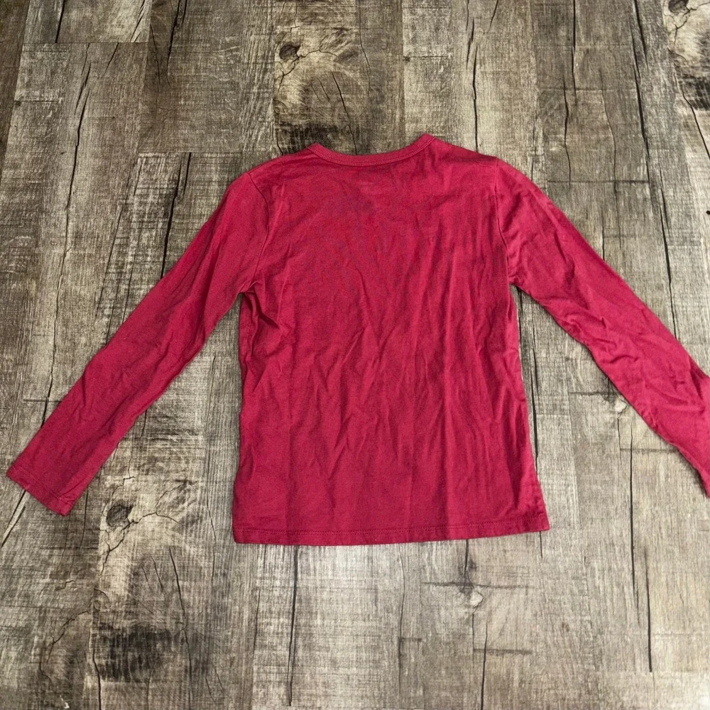 GAP Boys Long Sleeve Motorcycle Graphic Tee Magenta‎ M